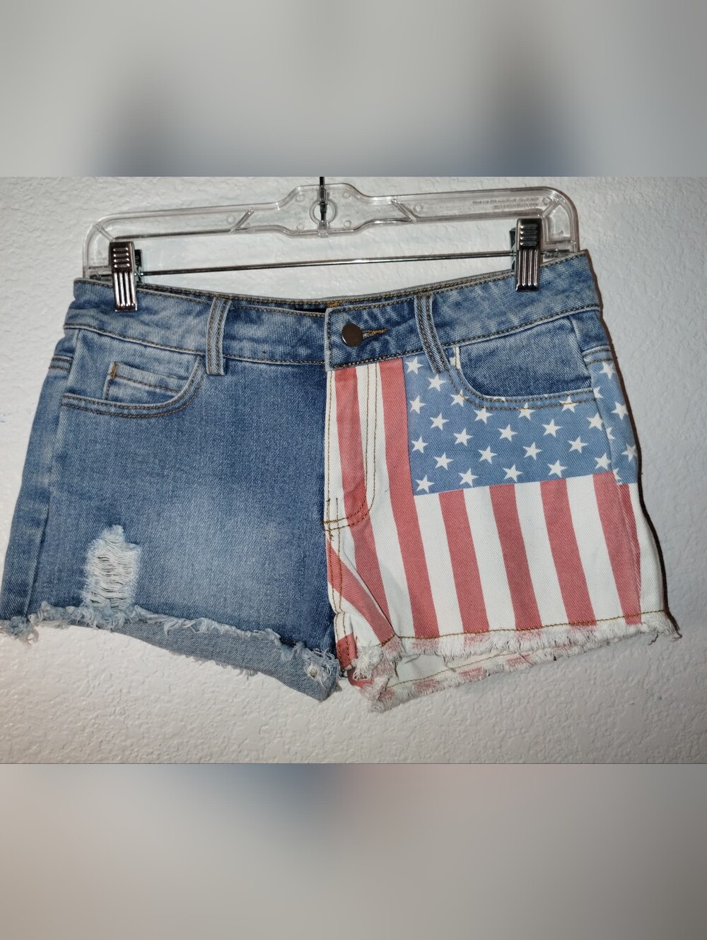 Nameless Jean Shorts Red White Blue sz Small 100% Cotton Y2K Vibes